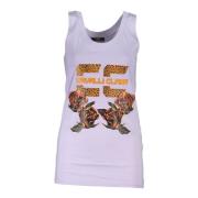 Lilla Tank Top Bred Skuldre Rund Hals Print Logo