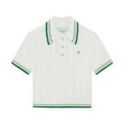 Rib Boucle Polo Shirt White