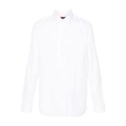 Hvid Poplin Button-Up Skjorte