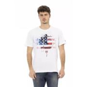 Elegant hvid grafisk T-shirt