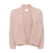 Sand Brun Strik Shawl Krave Sweater