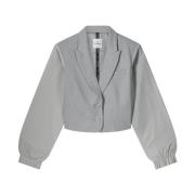 Kort Viskose Blandingsstretch Blazer