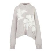 Uld Turtleneck Sweater med Frynse Detaljer