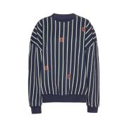 Navy Horse Head Stripe Sweatshirt