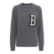 Raglan Strik med Cool Brysttryk