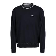 Uld Sweater Langærmet Ribbet Logo