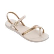 Mode Sandaler Beige/Guld