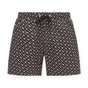 Monogram Badeshorts med Metallisk Logo Trim