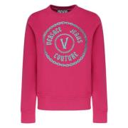 Raspberry Bomuldssweatshirt med Frontprint