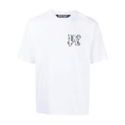 Monogram Hvid Bomuld T-shirt