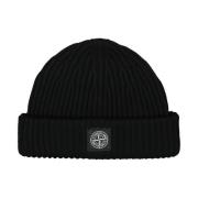 Sort Beanie Hat Vintermode