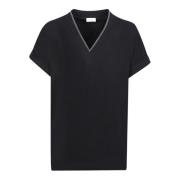 Sort T-shirt Kort Ærme Regular Fit