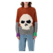 Brun Strikvarer Skull Sweater AW24