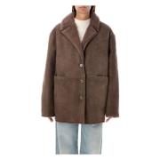 Shearling Frakke Taupe AW24