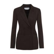 Brun Silkeblazer Elegant Stil