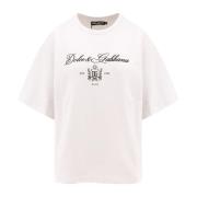 Hvid Logo Print T-Shirt