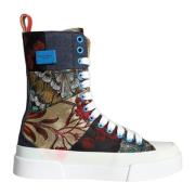 Multifarvet Patchwork High Top Sneakers