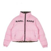 Retro Short Puffer Jakke Pink