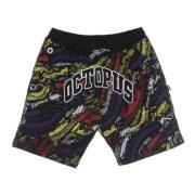 Sorte Sweatshorts med Octopus Logo