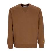 Herre Crewneck Sweatshirt i Tamarind/Guld