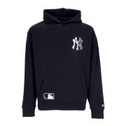 MLB Half Logo Oversized Hoodie Sort