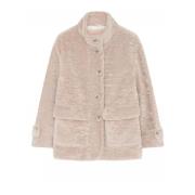 Faux Fur Coat med store lommer