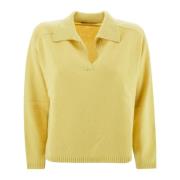 Merino Wool Polo Jumper Gul