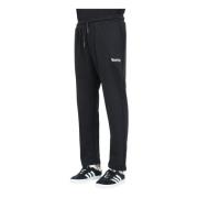 Sorte sporty sweatpants med bredt ben