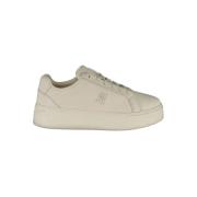 Hvide Polyester Kile Sneakers