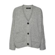 Elegant Strikket Cardigan Jakke