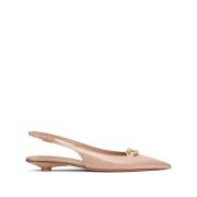 Beige Ballerina Flats til Kvinder