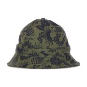 Hibiscus Print Bucket Hat Olive