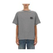 Pegasus Broderet Stilfuld Bomuld T-Shirt