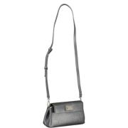 Sort Polyester Crossbody Taske med Logo