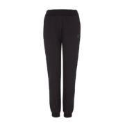 Sorte dame sweatpants med frontlogo