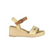 Beige Polyester Sandal med spænde lukning