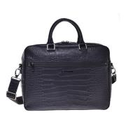 Professional bag with black crocodile print