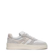 Hvide Retro-Style Sneakers med Beige H