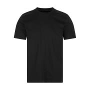 Sort T-shirt med merceriseret finish