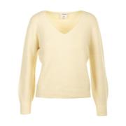 Creme V-hals sweater