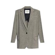 Sort Beige Herringbone Blazer