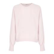 Pink Cashmere Crewneck Sweater Kvinde