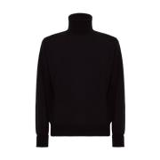 Merino Turtleneck Jumpers med læderpatches