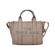 Leather The Mini Tote Bag in Cement