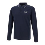 Navy Blue Cotton Polo Shirt