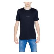 Sort Bomuld Rund Hals T-Shirt