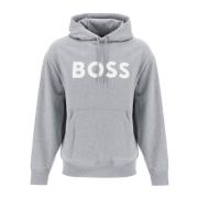 Klassisk Logo Hoodie med Gummi Print