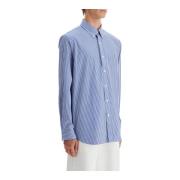 Stribet Stretch Poplin Skjorte