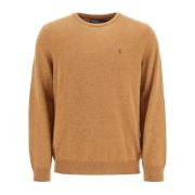 Broderet uld pullover sweater