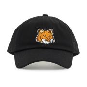 Broderet Fox Head Denim Baseball Cap